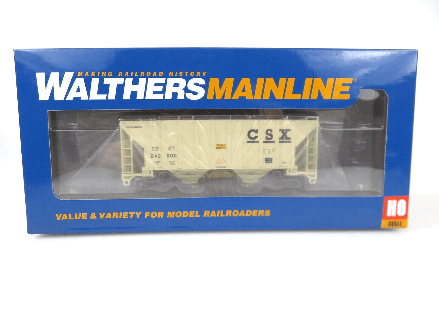 Walthers 9107978 HO Scale CSX 37' 2980 cu ft. 2Bay Covered Hopper