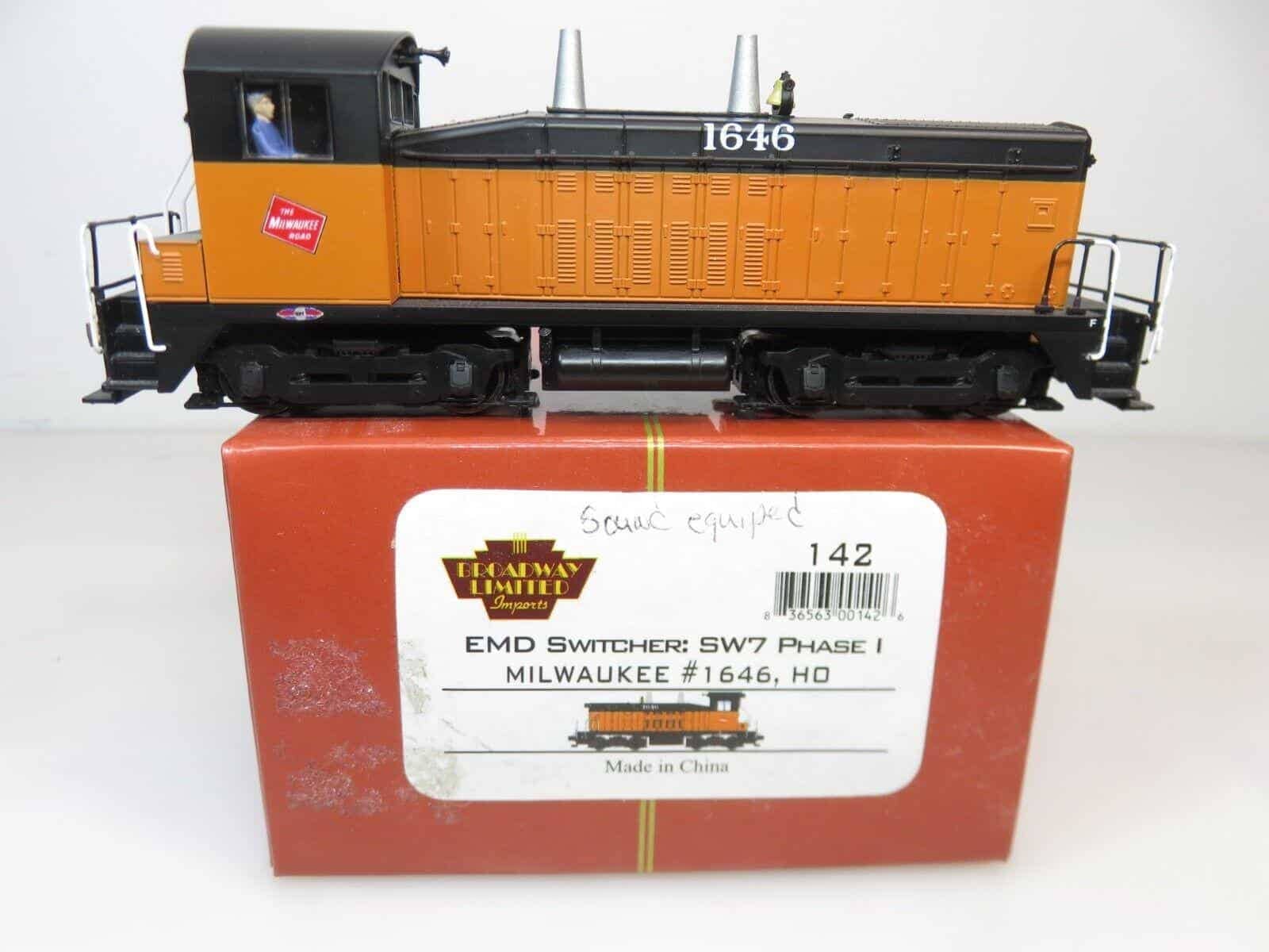 Broadway Limited BLI #142 HO Milwaukee Road EMD SW7 #1646 DCC Sound ...